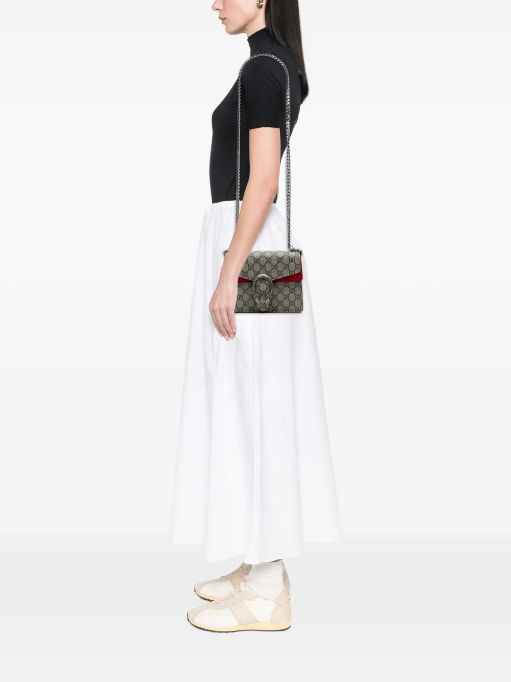 Gucci Pre-Owned 2016-2025 Small GG Supreme Dionysus crossbody bag - Marrone