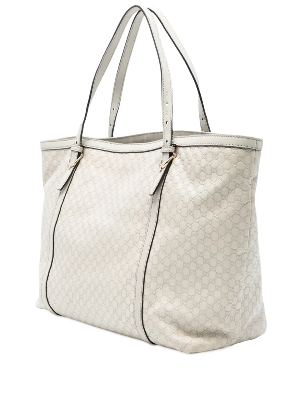 GUCCI Pre-owned 2016-2025 Microssima Nice Tote Bag In White