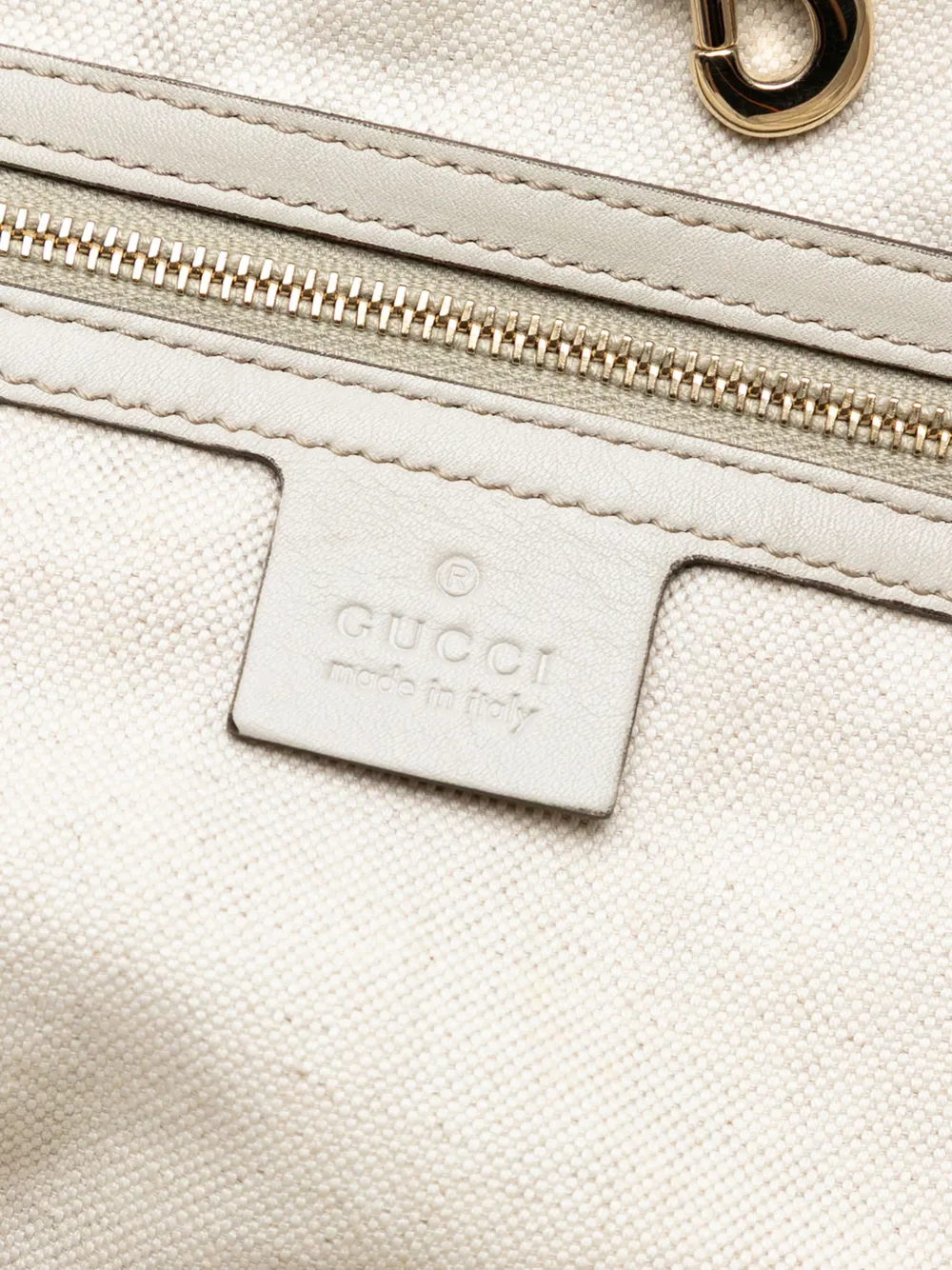 GUCCI Pre-owned 2016-2025 Microssima Nice Tote Bag In White