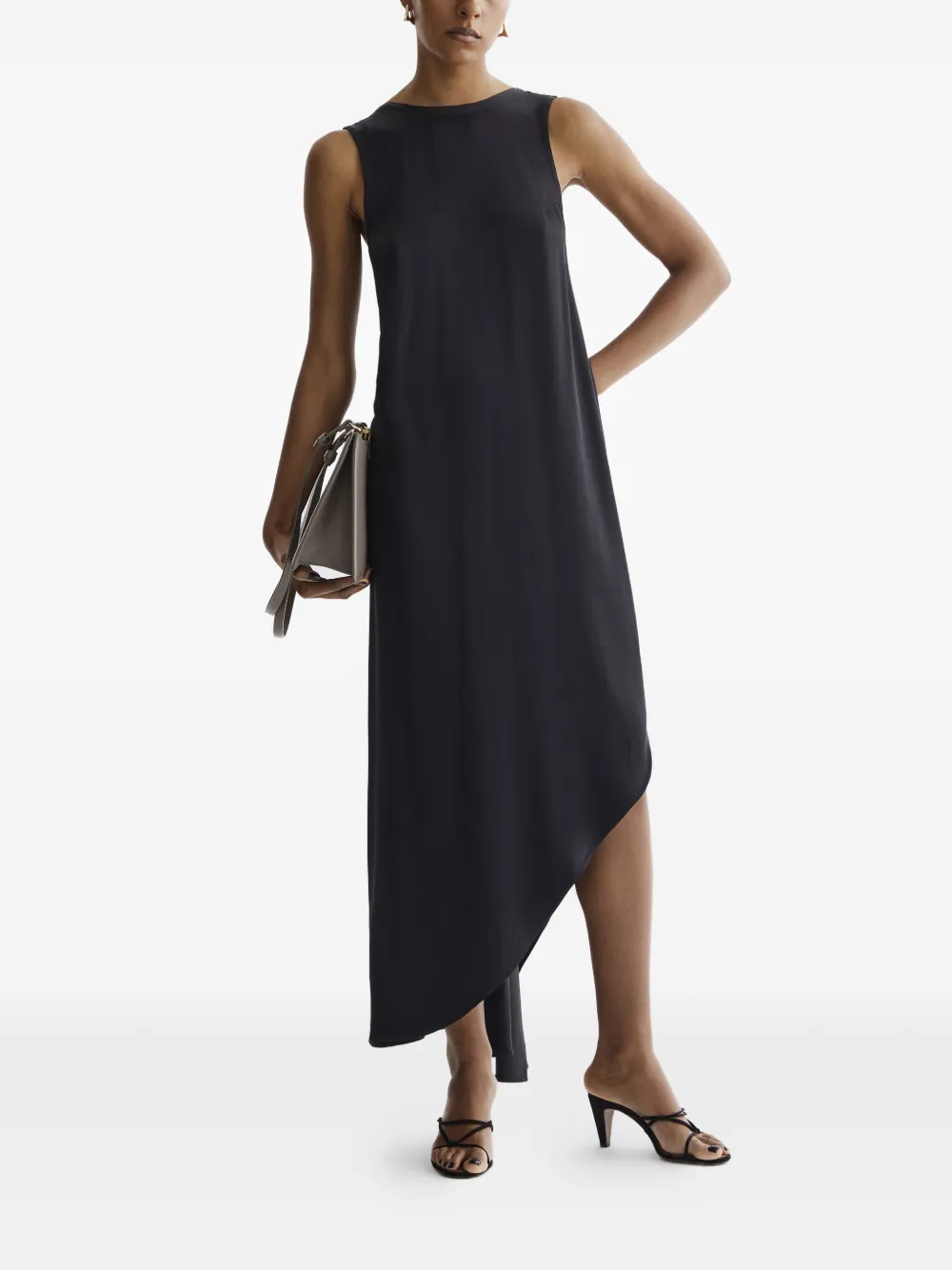 AERON Glaze asymmetrische jurk - Zwart