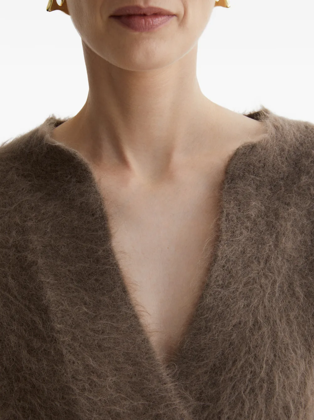V-Neck Belted Cardigan