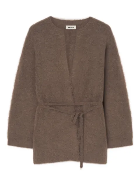 AERON V-neck belted cardigan