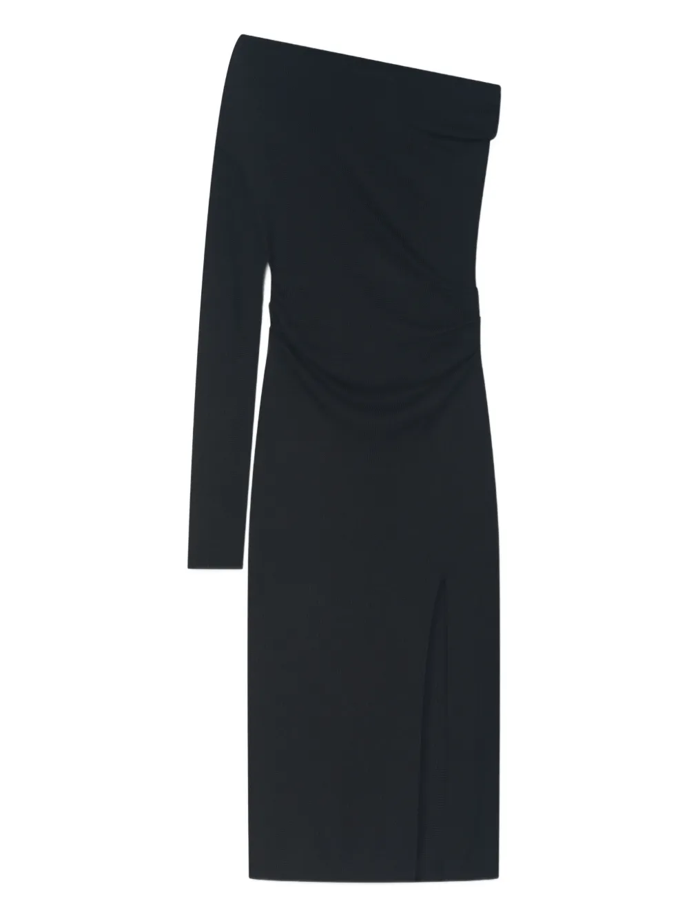 AERON Sophia one-sleeve split midi dress - Black