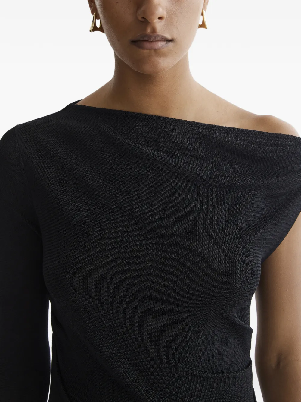Sophia One-Sleeve Split Midi Dress