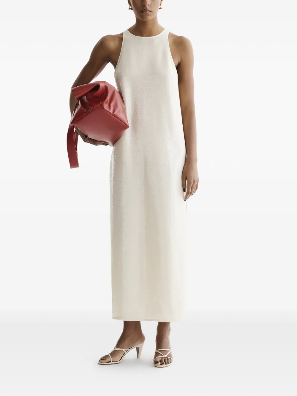 AERON Sade midi-jurk met pailletten - Beige