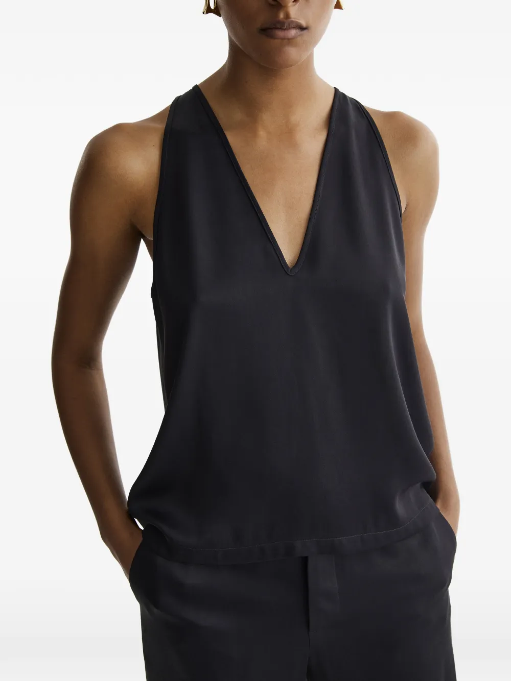  Aeron Rea V-neck Top - Black 