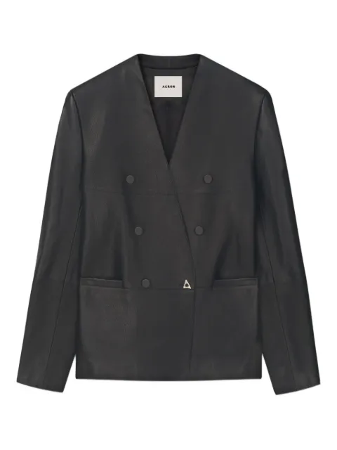AERON Lilith double-breasted leather jacket