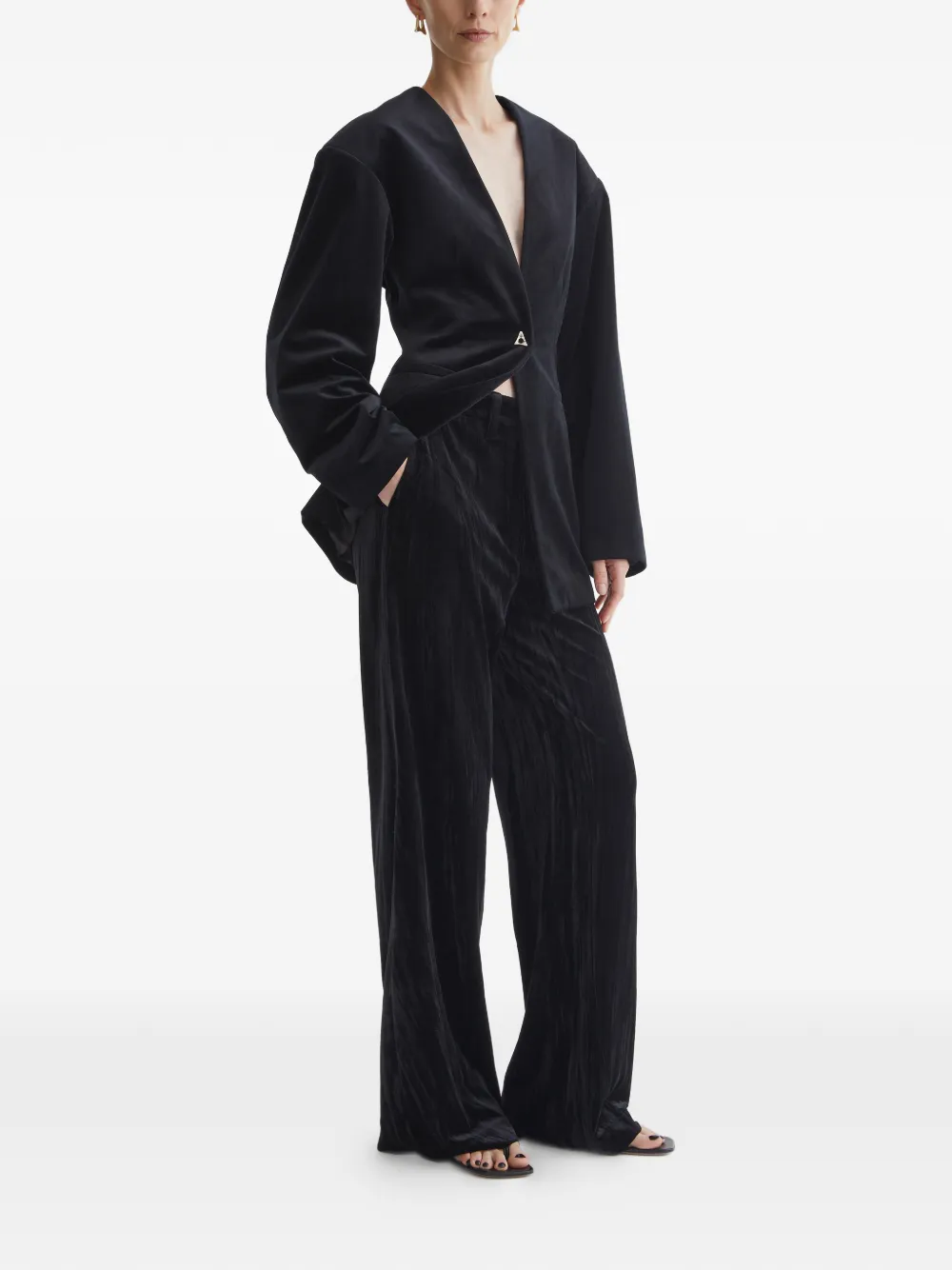  Aeron Somerset Structured V-neck Jacket - Black 
