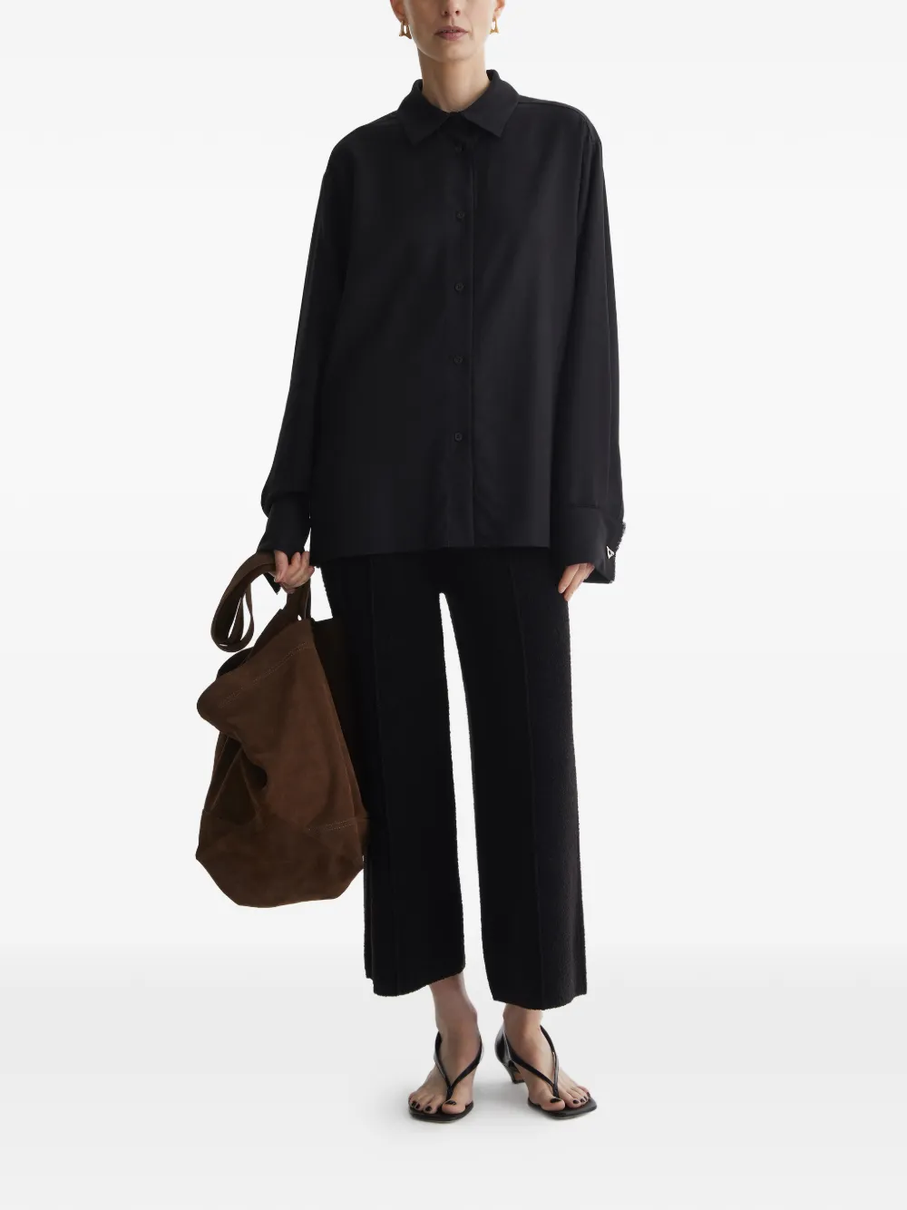 AERON Marleen blouse met lange mouwen - Zwart