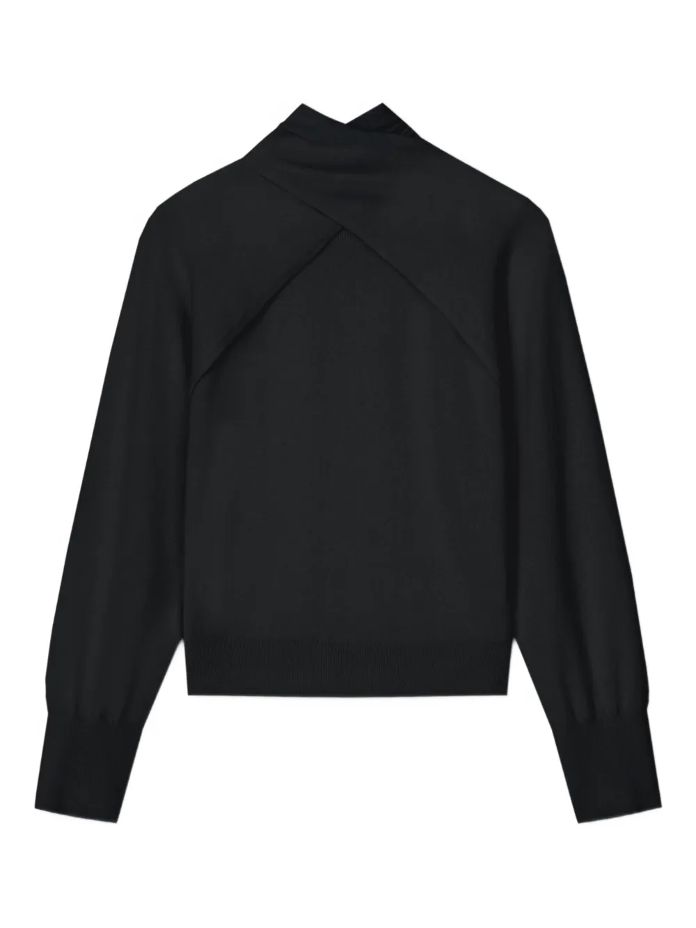 AERON open shoulder roll-neck nest knitwear - Nero