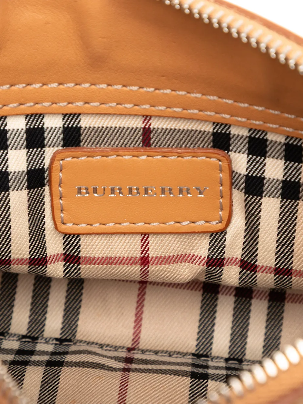 Pre-owned Burberry 2000-2017 Canvas Wristlet Clutch Bag In Brown