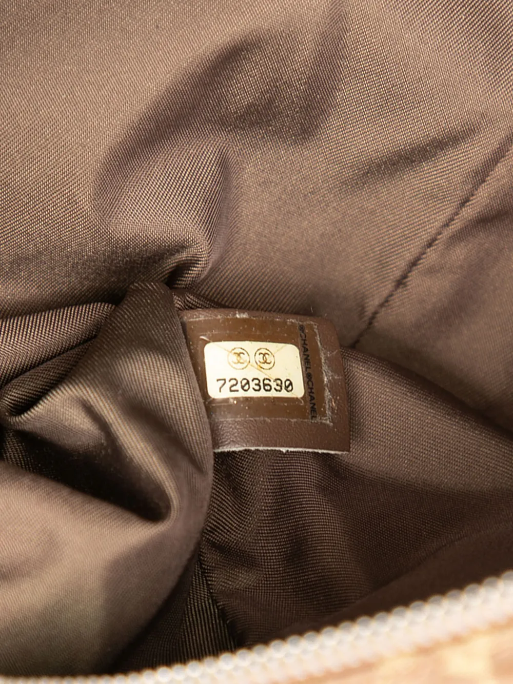 Pre-owned Chanel 2002-2003 New Travel Line Nylon Handbag In Brown