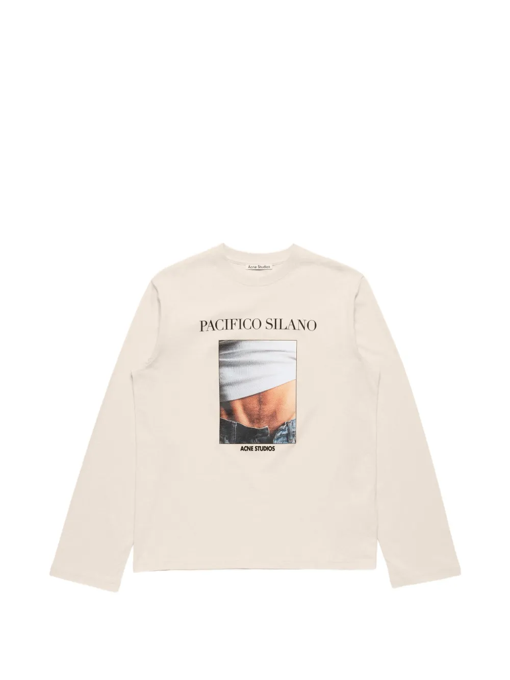 Acne Studios T-shirt a maniche lunghe con logo - Toni neutri