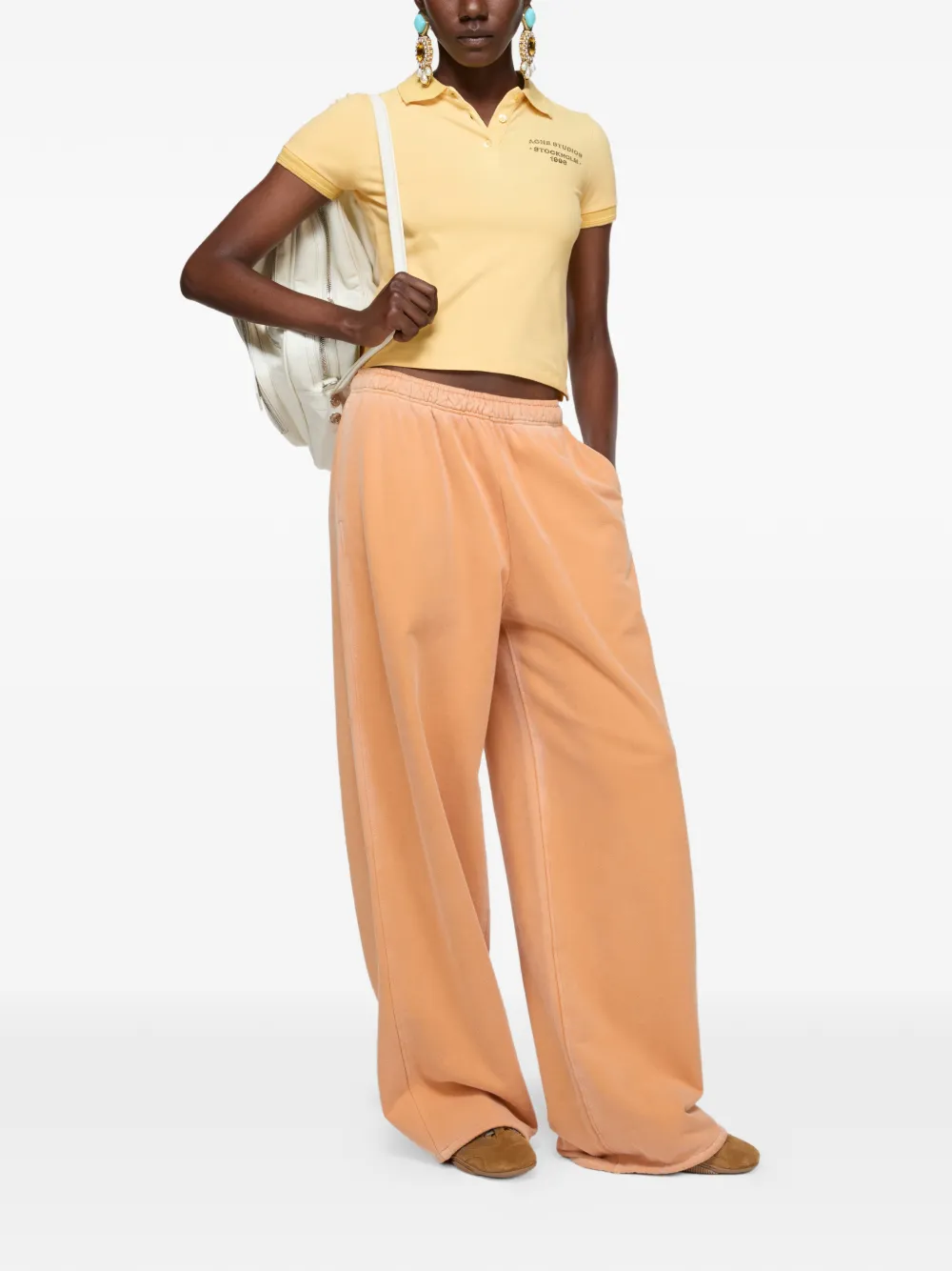  Acne Studios Buttoned Logo Polo Shirt - Yellow 