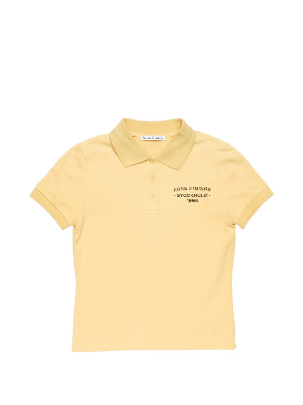 Acne Studios buttoned logo polo shirt - Giallo