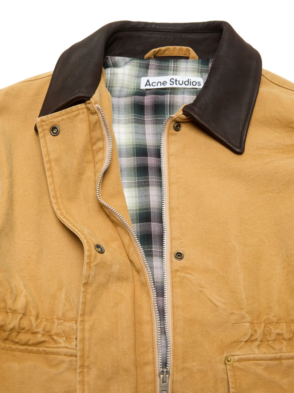 Acne Studios Jack met trekkoord en kraag Beige