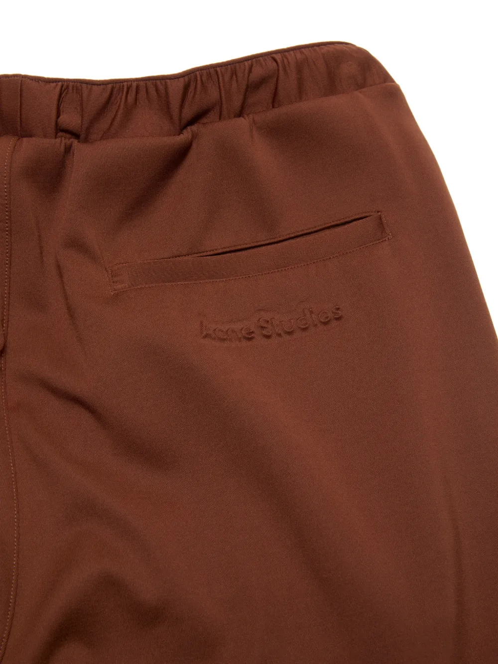 Acne Studios Broek met borduurwerk Bruin
