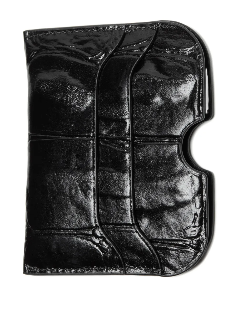 Acne Studios Logo-detail Embossed Card Holder In Black