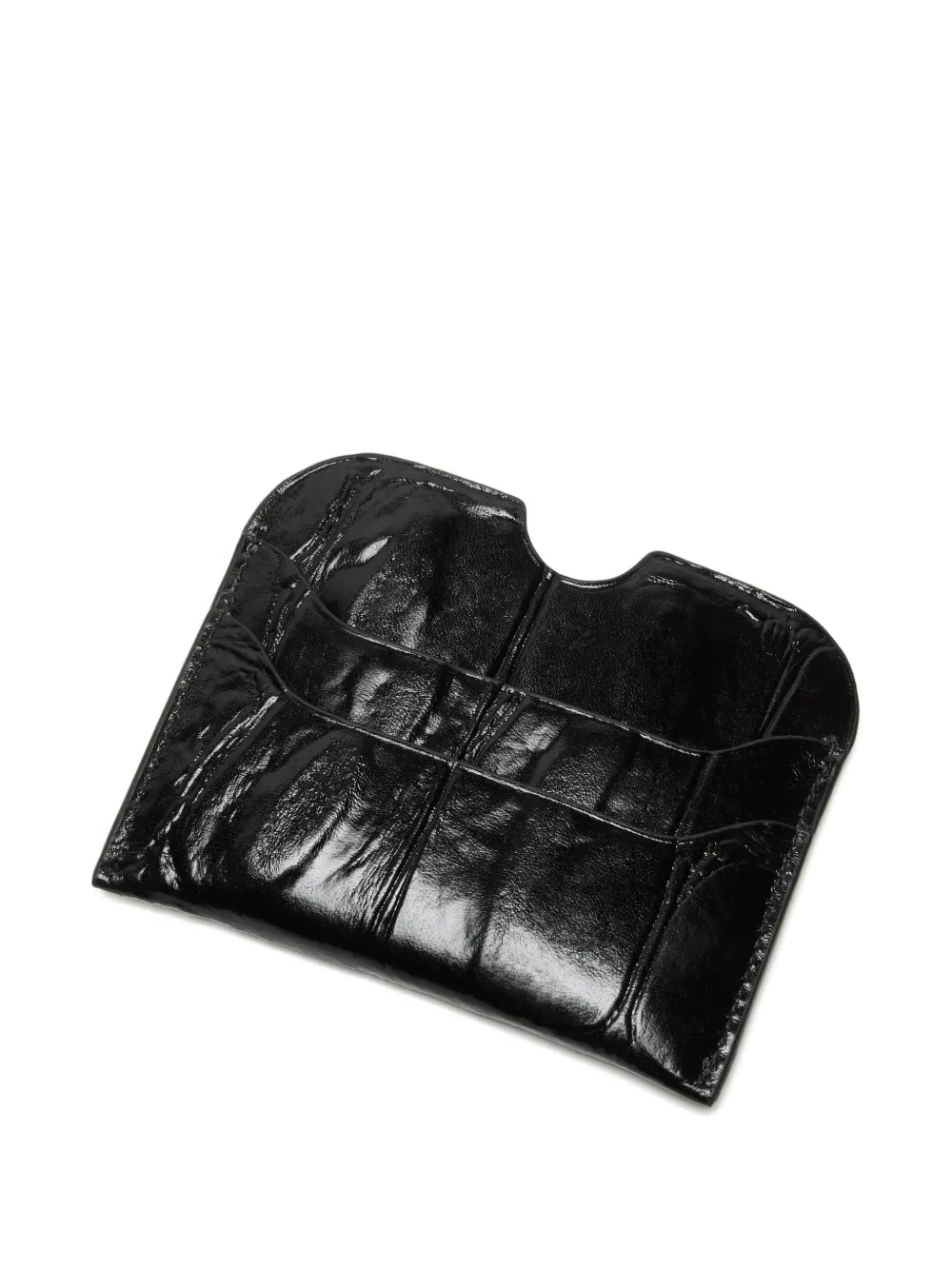 Acne Studios Logo-detail Embossed Card Holder In Black