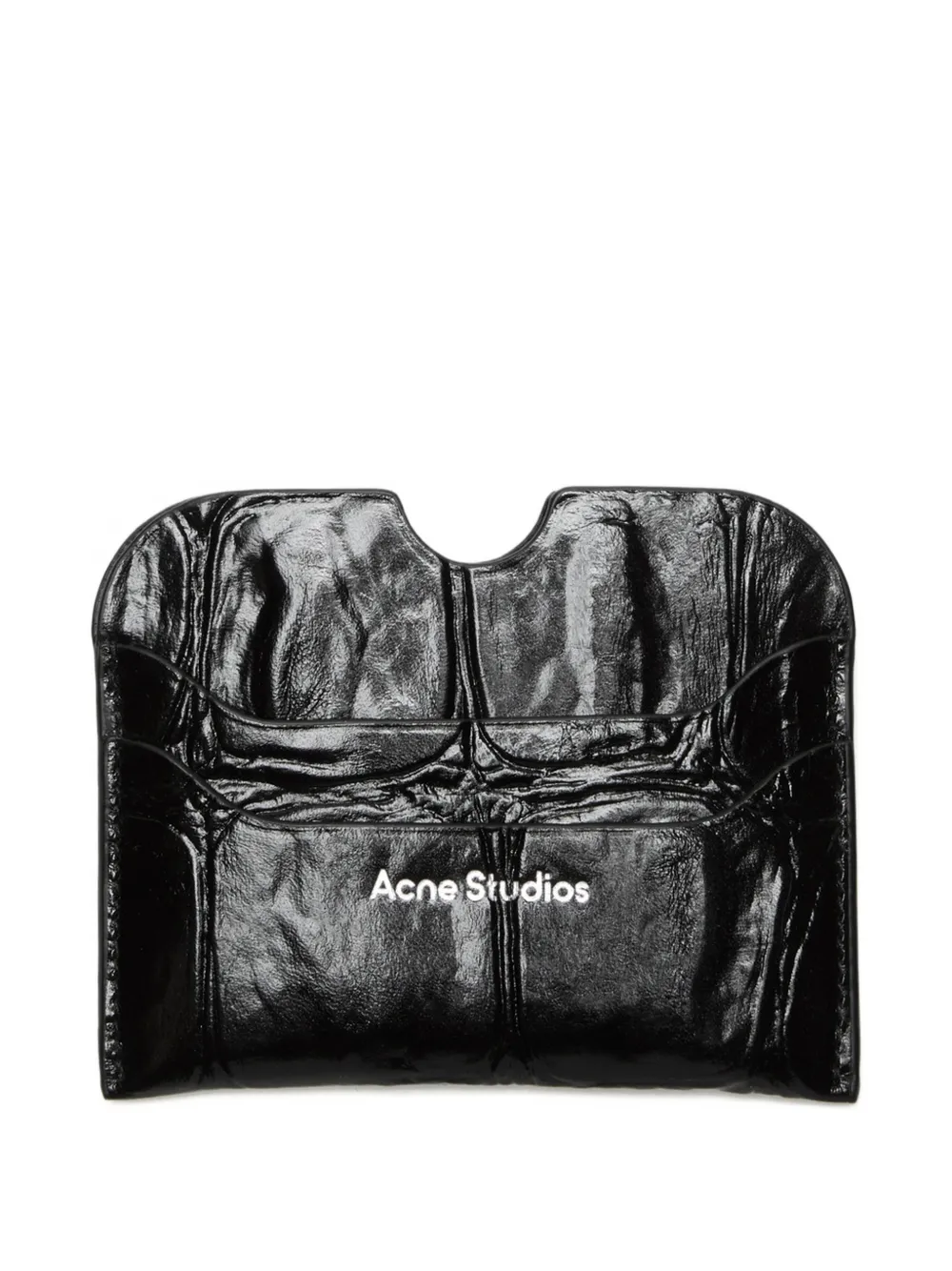 Acne Studios Logo-detail Embossed Card Holder In Black