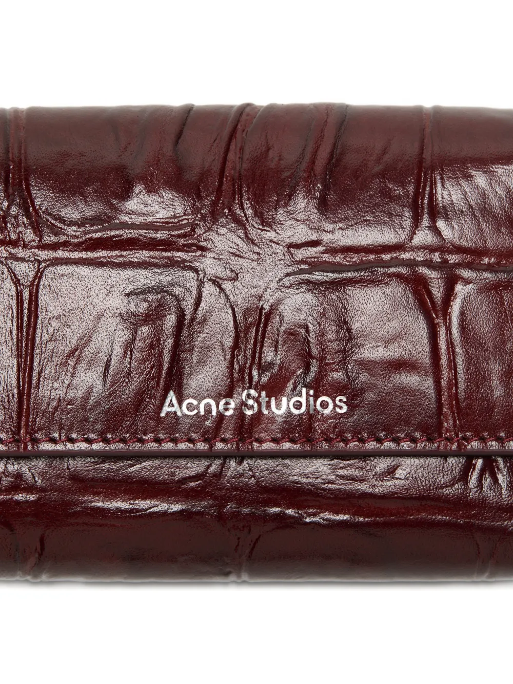Acne Studios Logo-detail Embossed Wallet In Brown