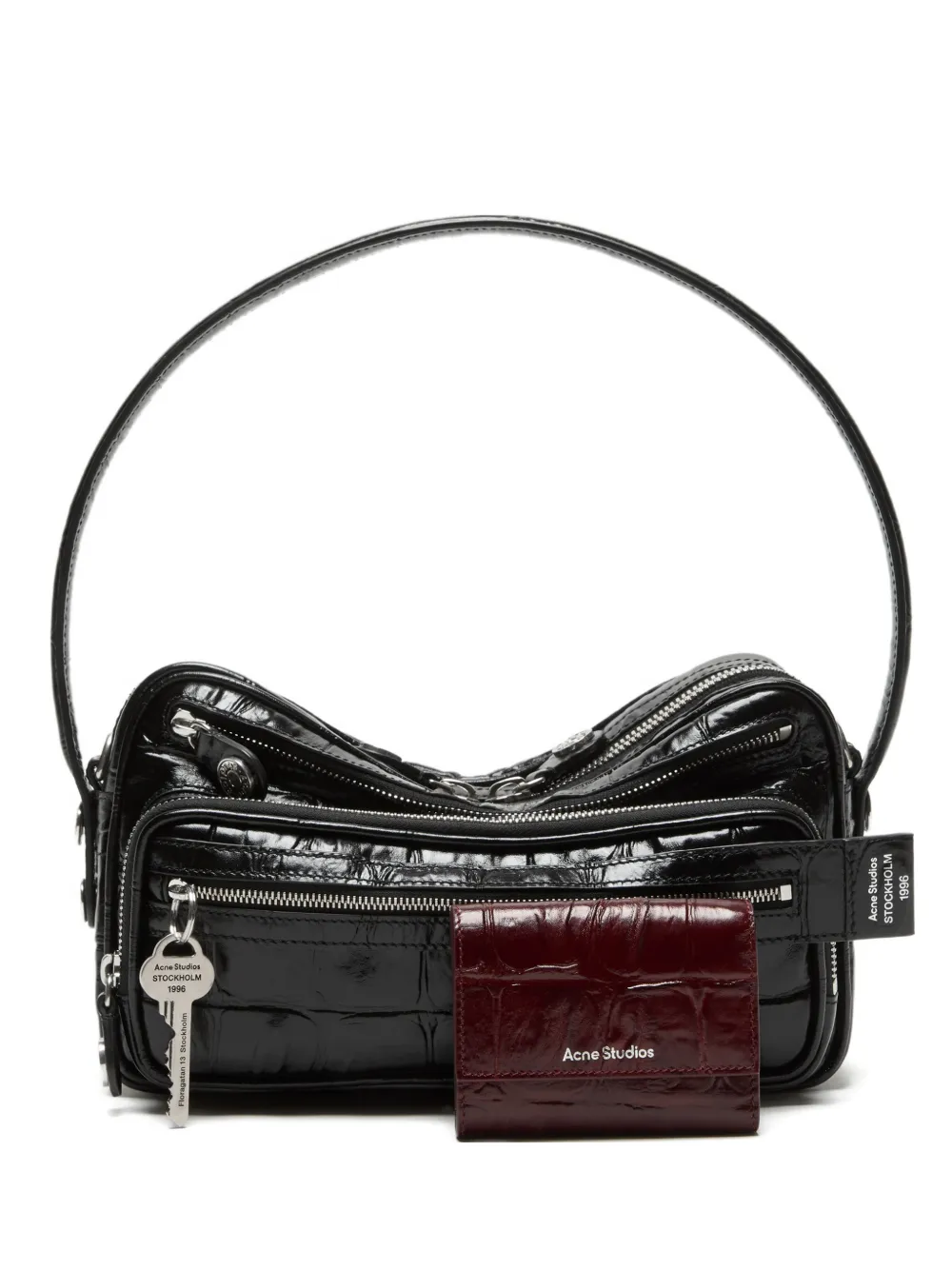 Acne Studios logo-detail embossed wallet | Red | Image 1