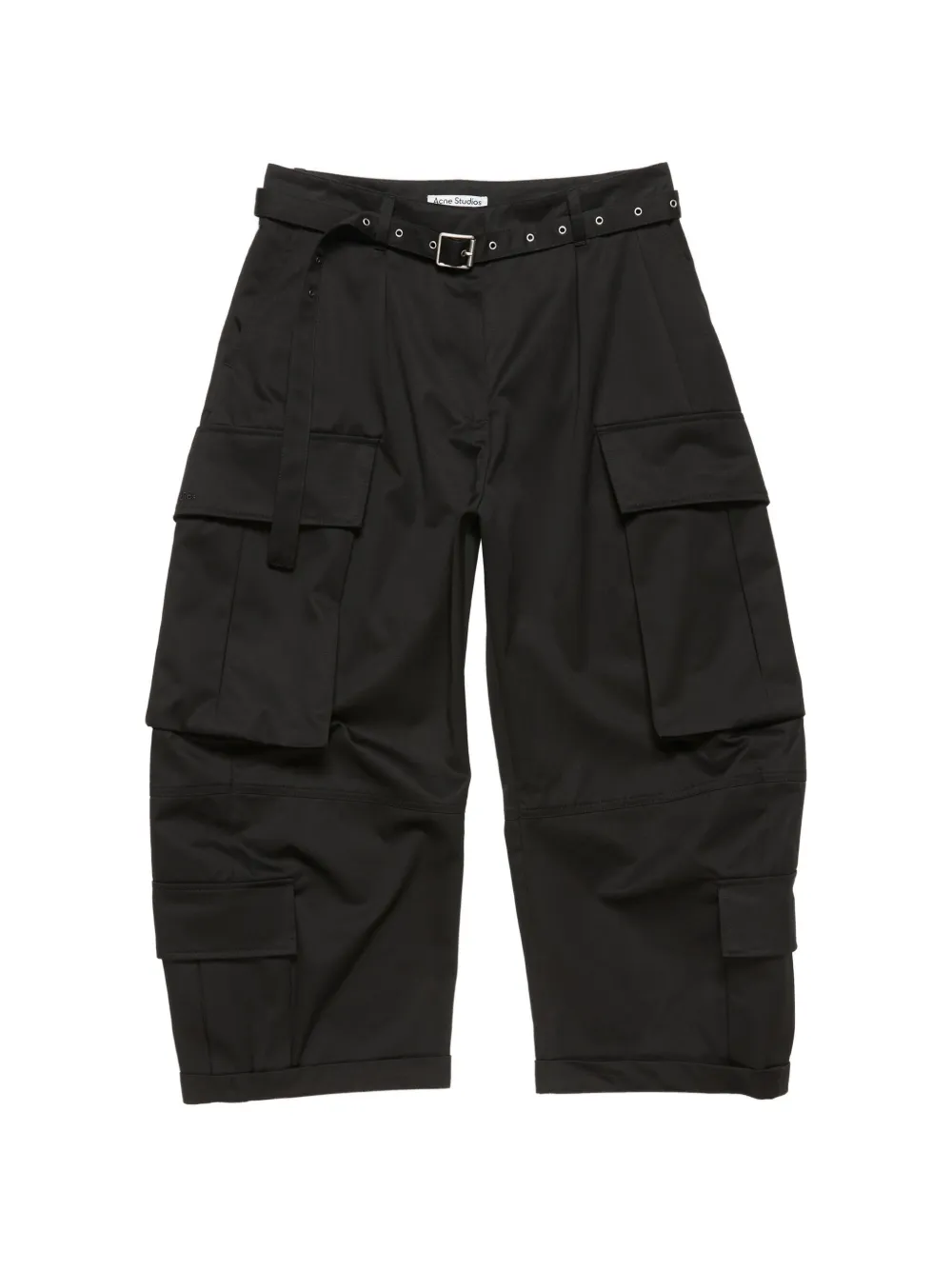 Acne Studios belt-detail cargo trousers - Nero