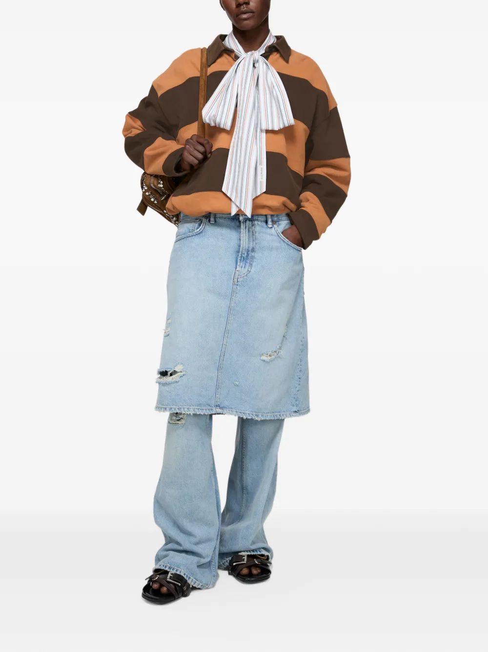Acne Studios Gerafelde jeans Blauw