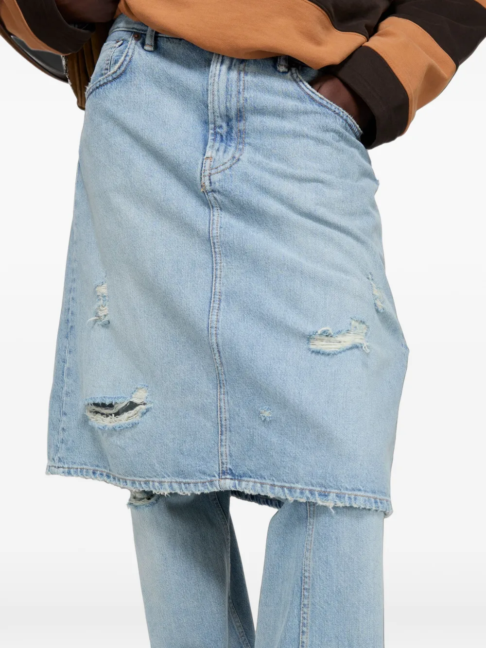 Acne Studios Gerafelde jeans Blauw