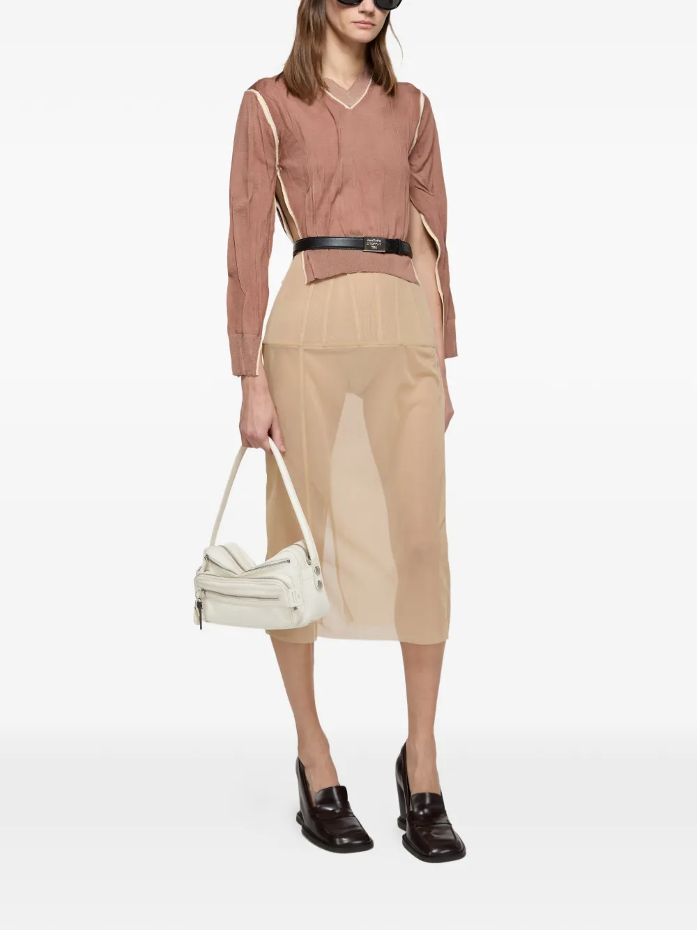 Acne Studios Top met V-hals Bruin