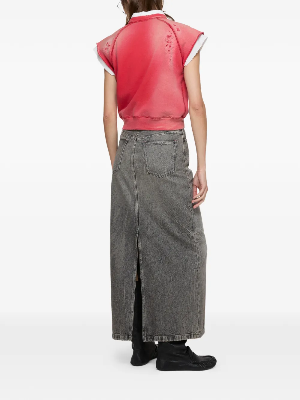 Acne Studios Panelled Midi Skirt - Grey 