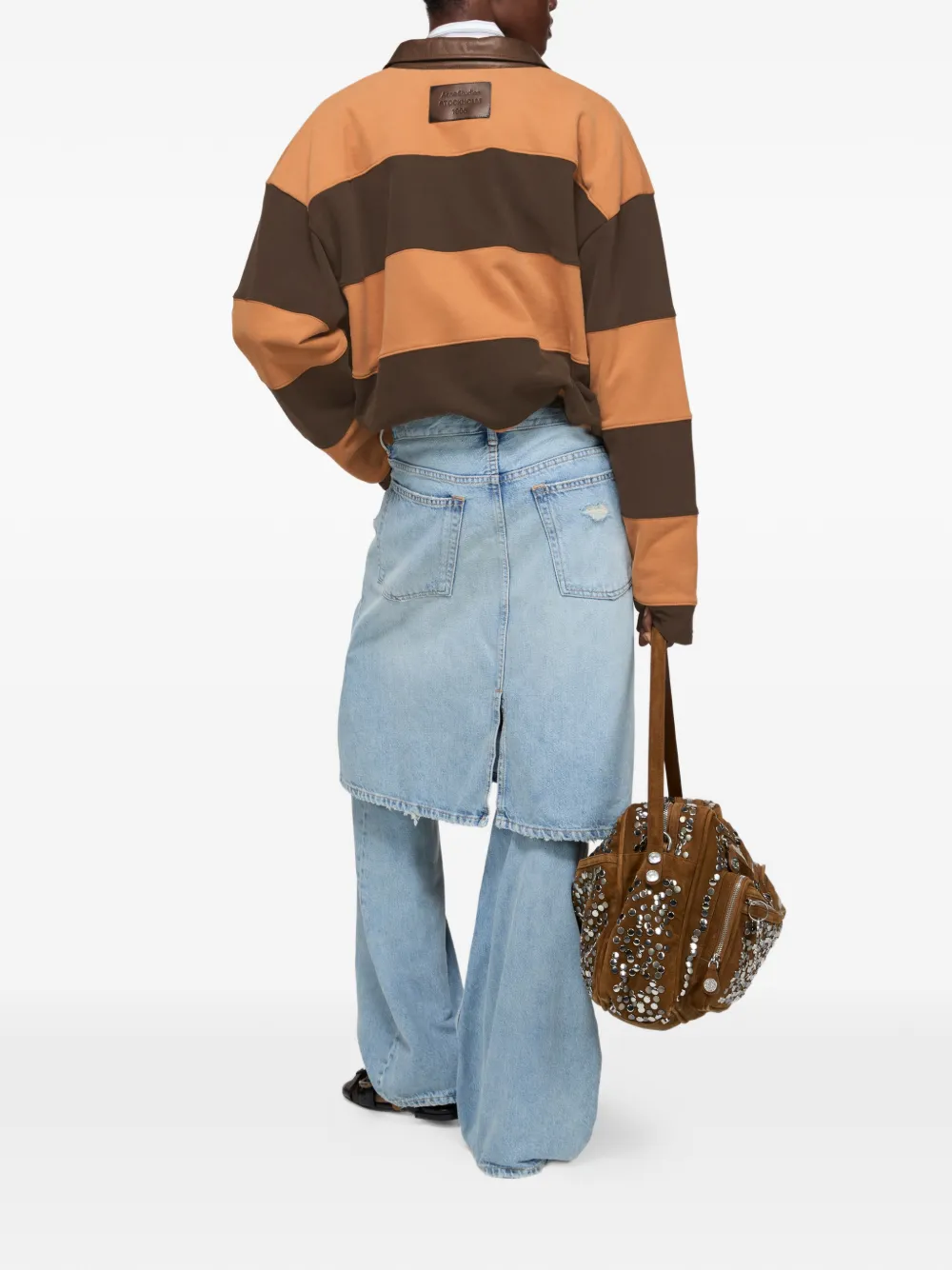  Acne Studios Ripped Panelled Jeans - Blue 
