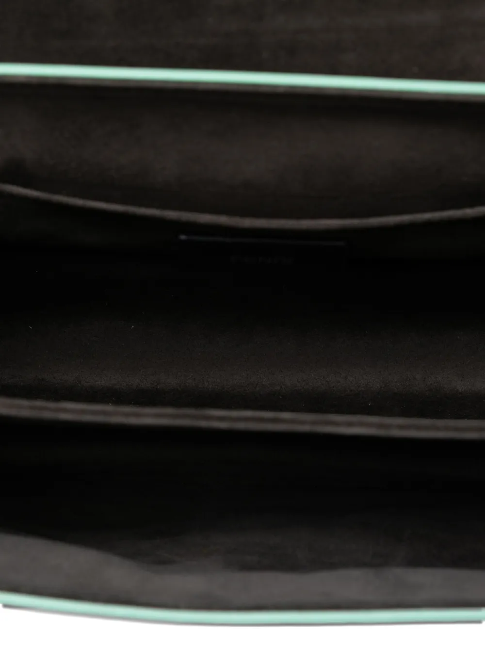 Pre-owned Fendi 2018-2025 Medium Scalloped Leather Studded Kan I Satchel Crossbody Bag In White