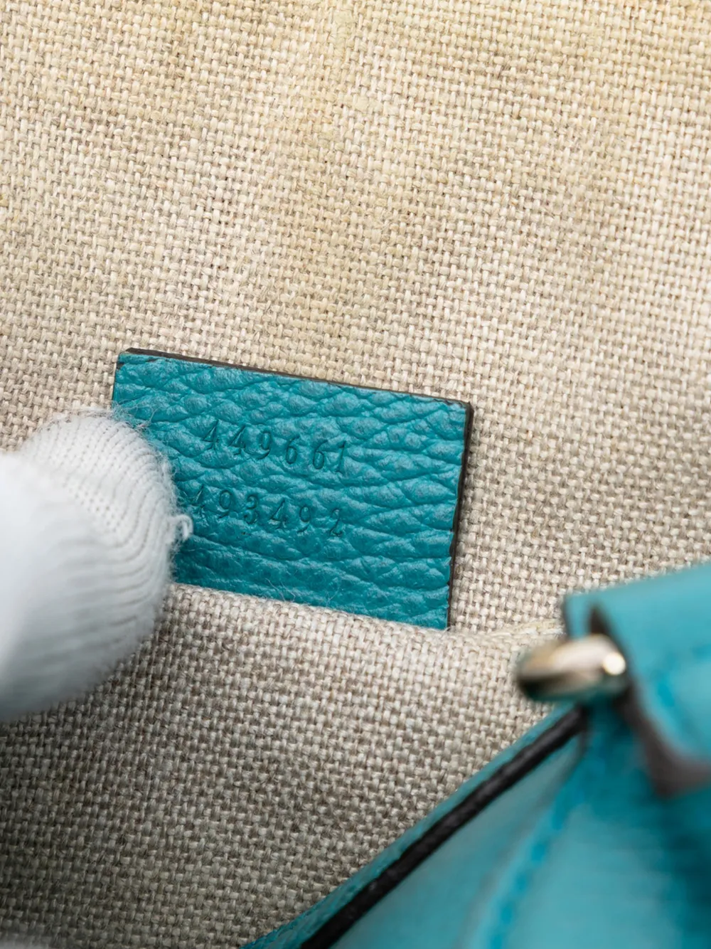 GUCCI Pre-owned 2016-2025 Mini Leather Gg Charm Dome Satchel In Blue