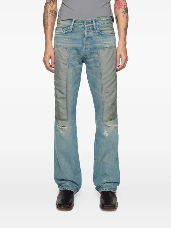 Acne Studios ダメージ ジーンズ | ブルー | FARFETCH JP