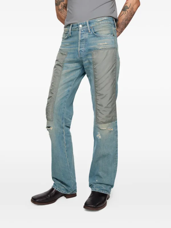 Acne Studios Calça Jeans Com Recorte e Efeito Destroyed | Azul