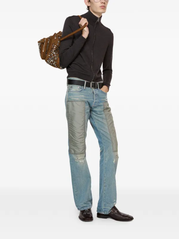 Acne Studios ダメージ ジーンズ | ブルー | FARFETCH JP