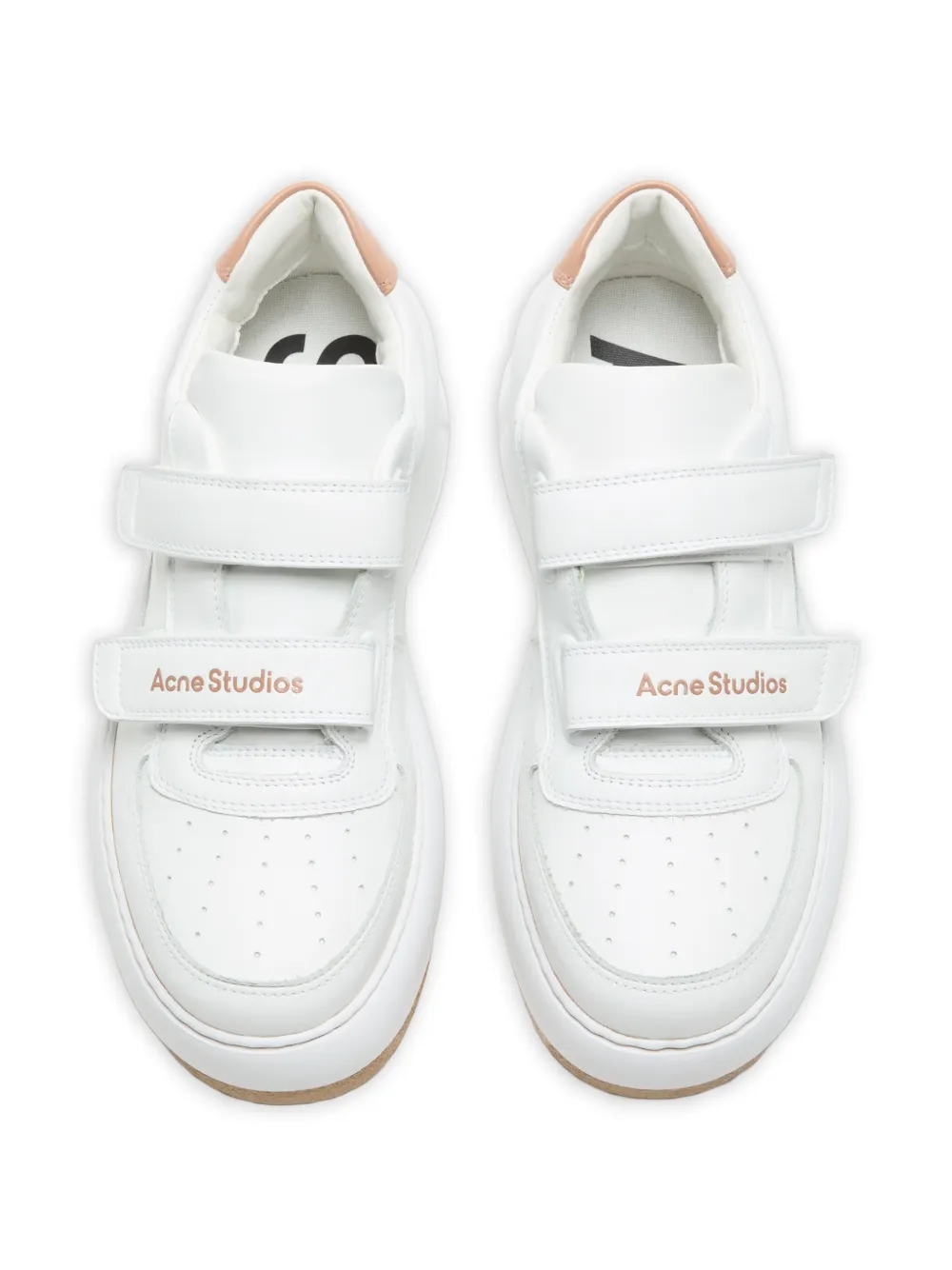 Acne Studios Leren sneakers met klittenband Wit