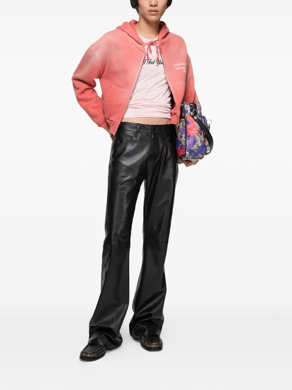 Acne Studios lamb leather trousers - Zwart