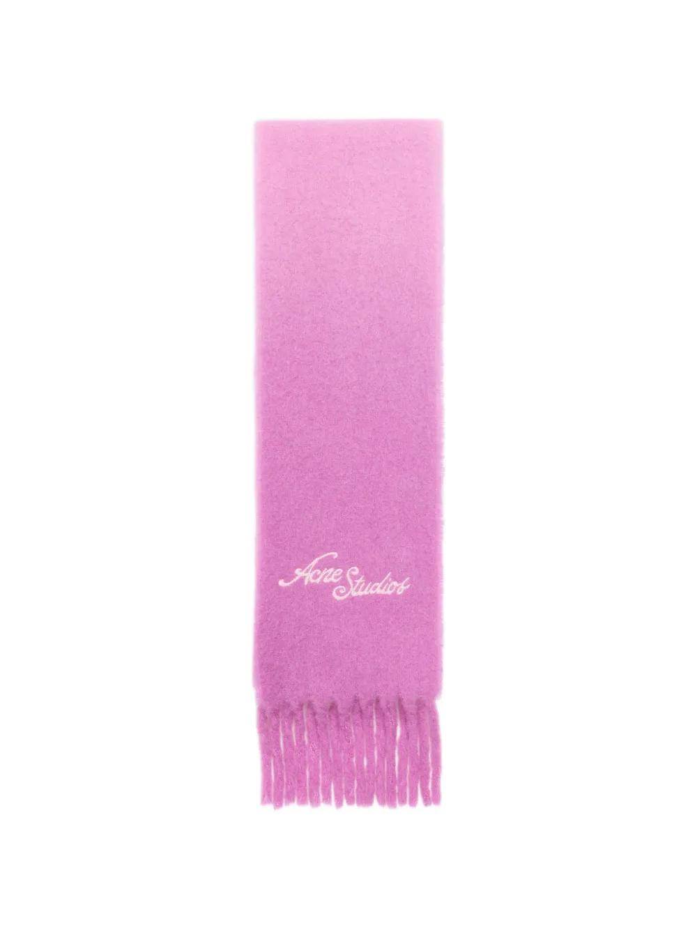 Acne Studios logo fringed scarf - Rosa
