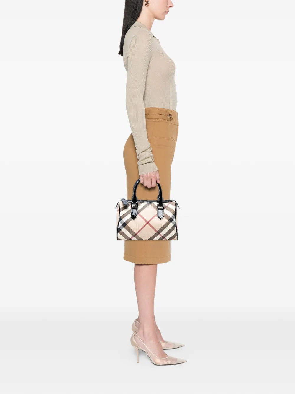 Burberry Pre-Owned 2000-2017 Supernova Check Canvas Chester boston bag | Pre-Owned | Image 2