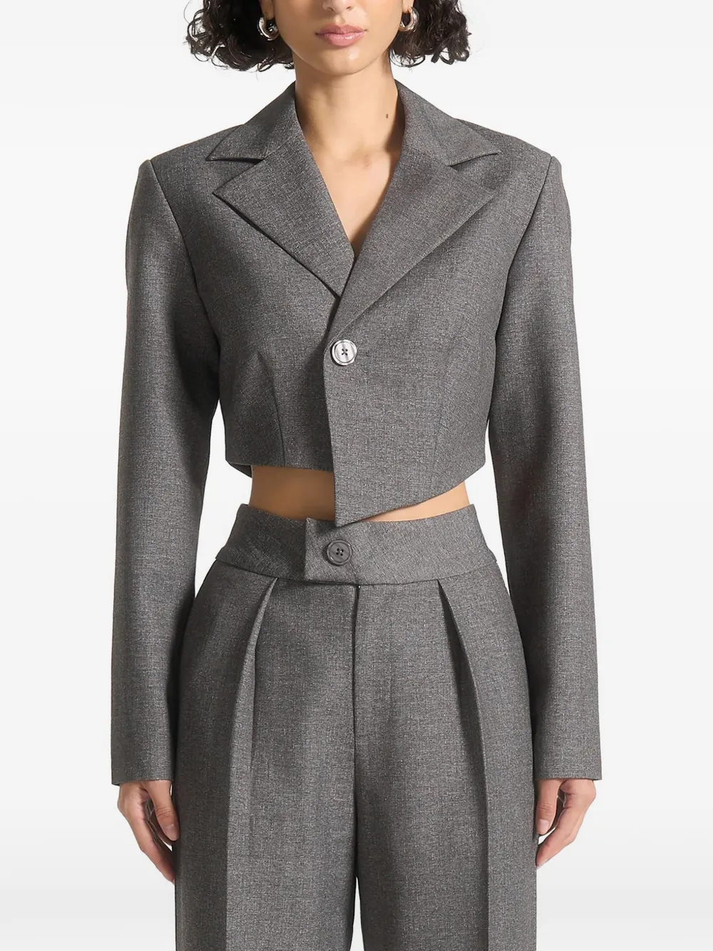 Manière De Voir Dina asymmetric tailored blazer - Grigio
