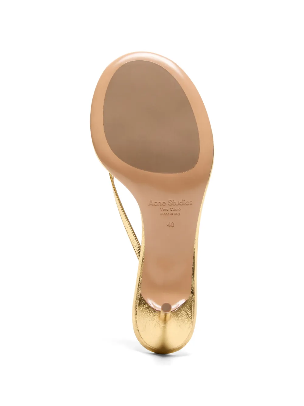 Acne Studios metallic leather sandals Goud