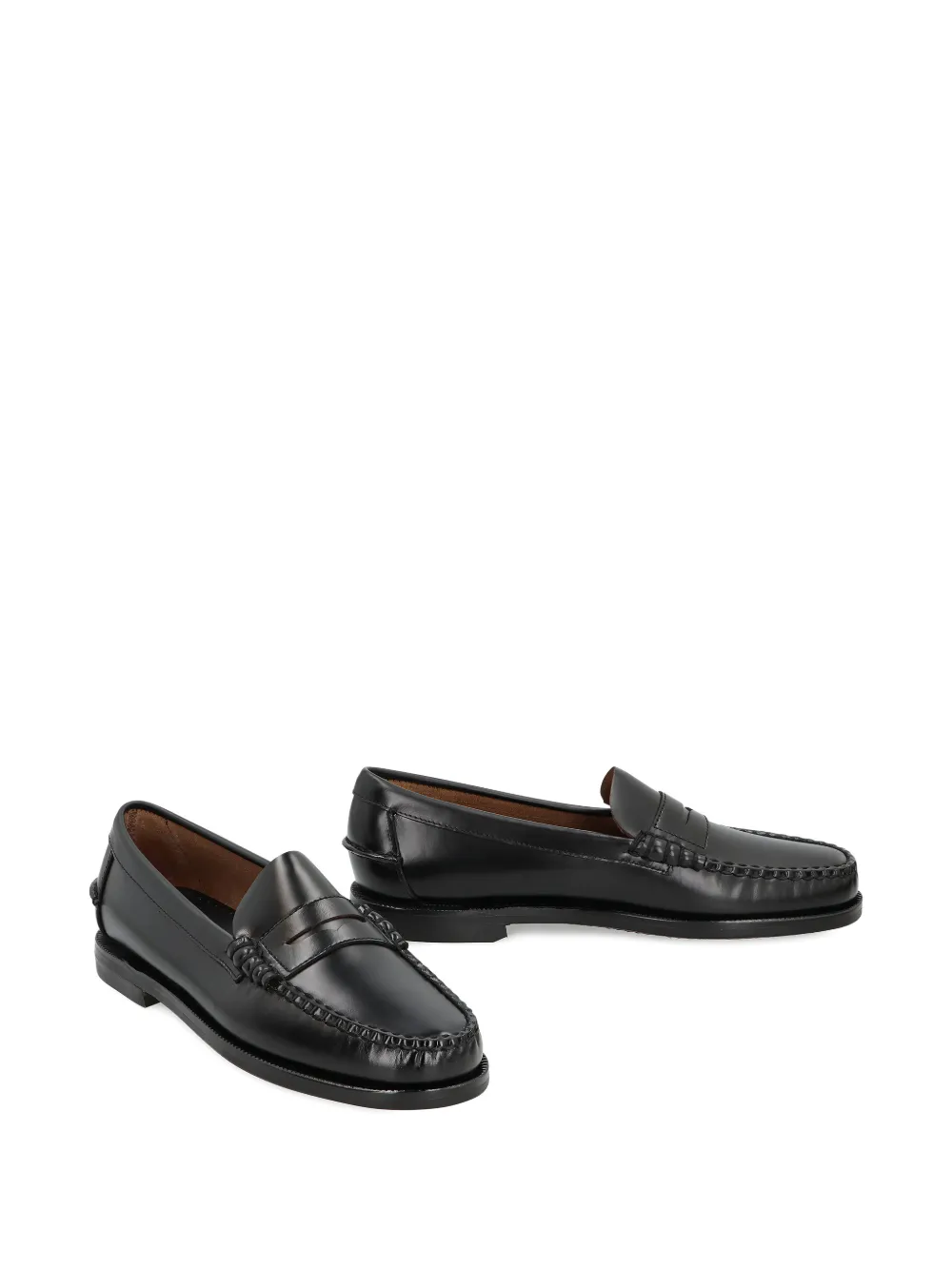 Sebago Classic Dan Leather Loafers In Black