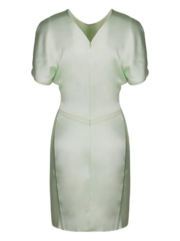Victoria Beckham Draped Mini Dress - Green