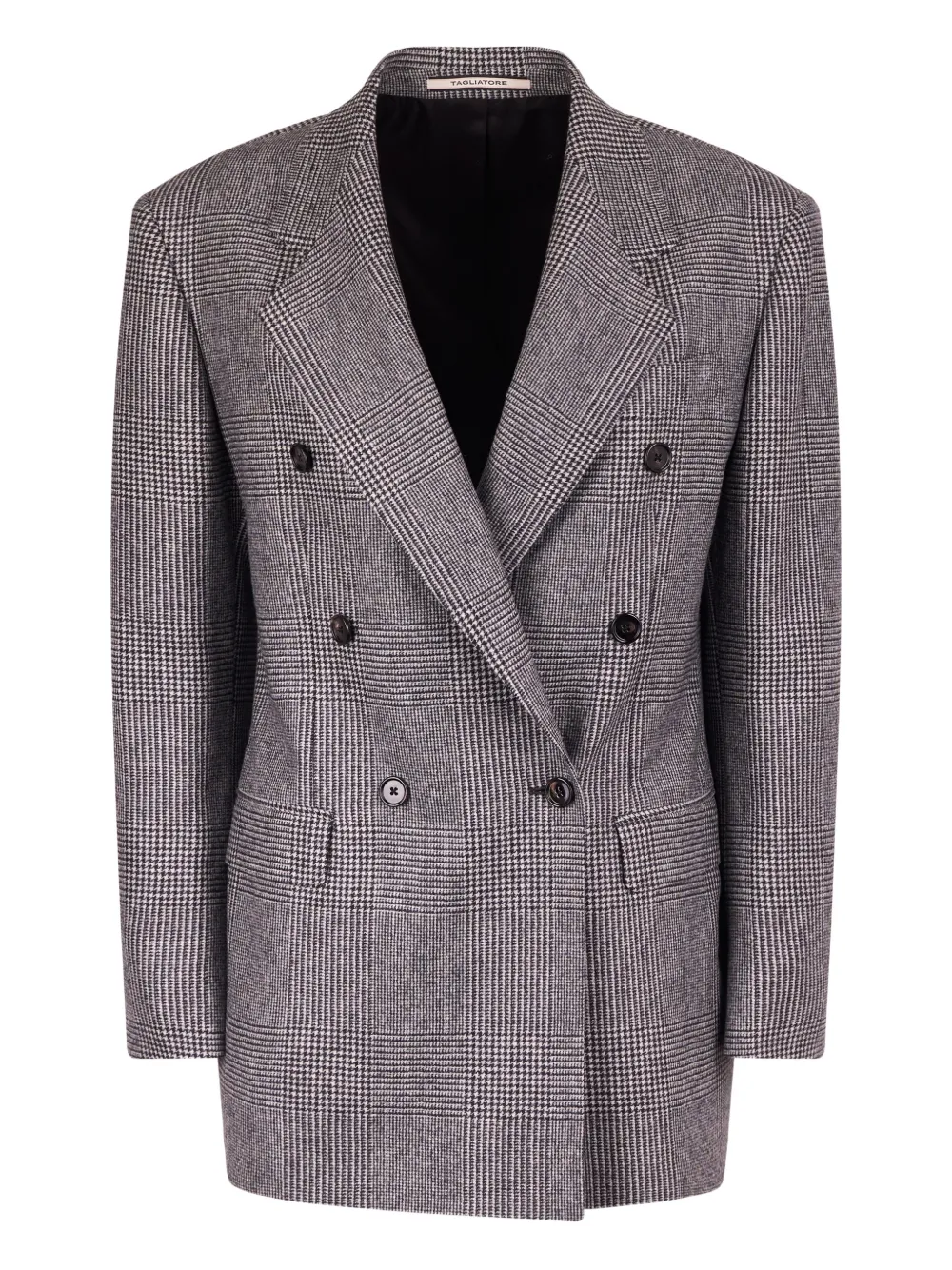 Tagliatore double-breasted check jacket Grijs
