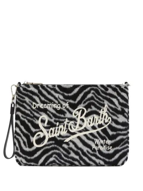MC2 Saint Barth zebra-print zip-fastening clutch bag