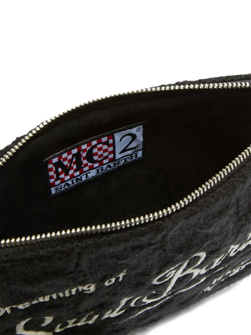 Mc2 Saint Barth Parisienne Embroidery Clutch Bag In Black