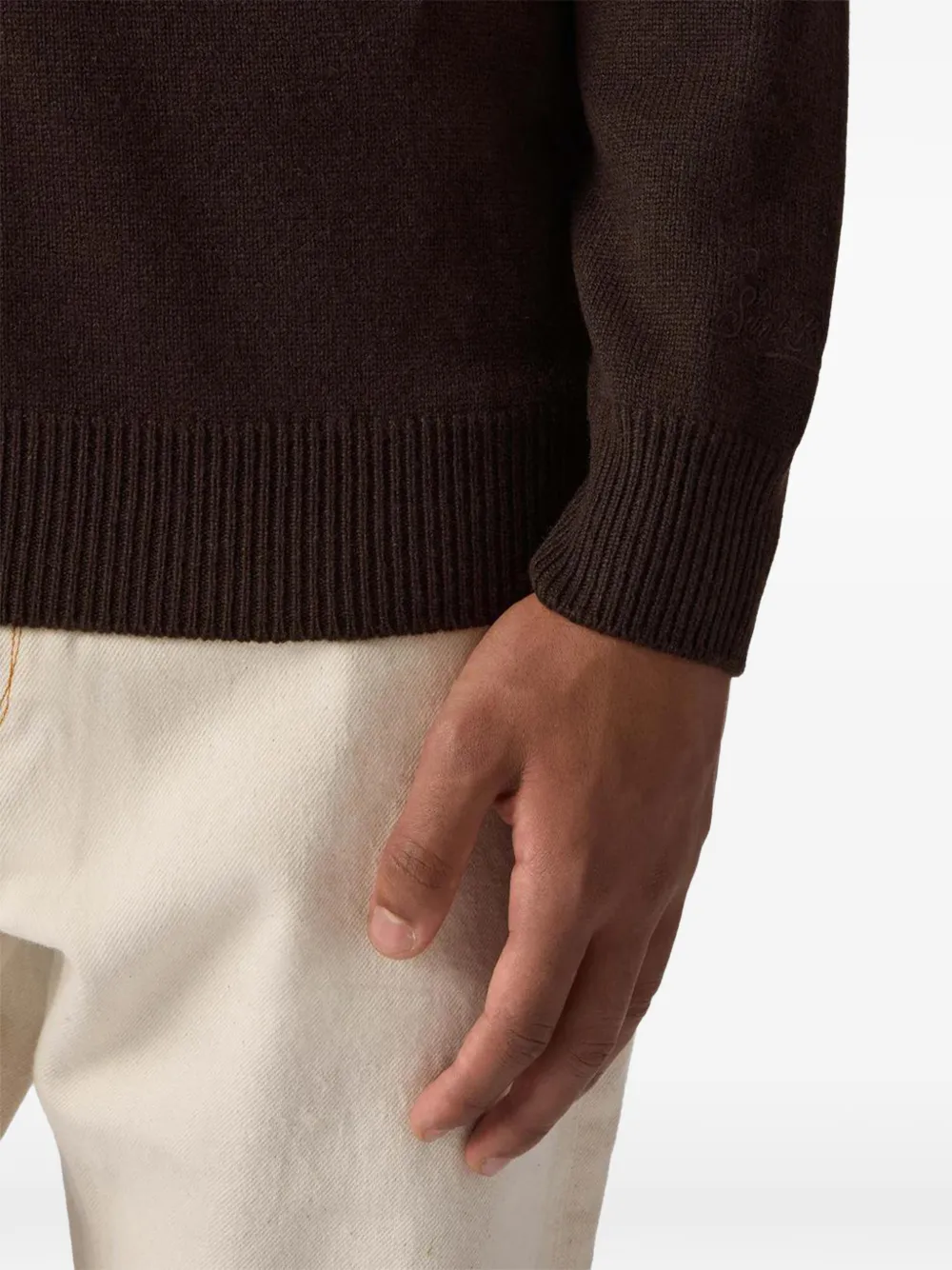 MC2 Saint Barth V-neck sweater Bruin