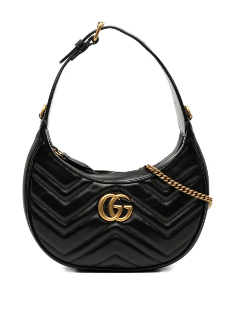 Gucci Pre-Owned 2016-2025 Mini GG Marmont Half Moon Bag satchel